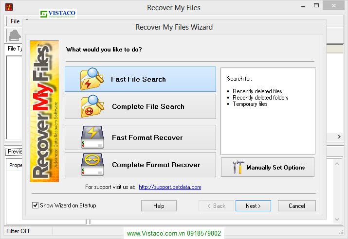 Hướng dẫn phục hồi dữ liệu - Sử dụng Recover My Files